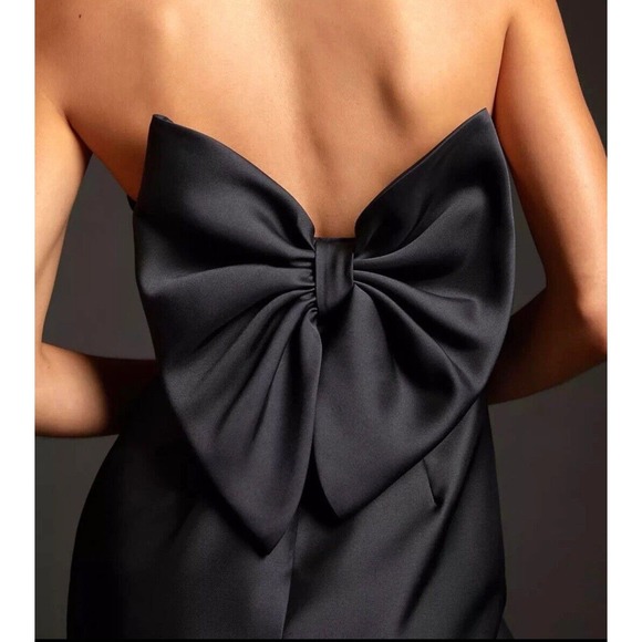 New Anthropologie Hutch‎ Slim Bow-Back Mini Dress Size 10 Old Money Luxury - Picture 2 of 9